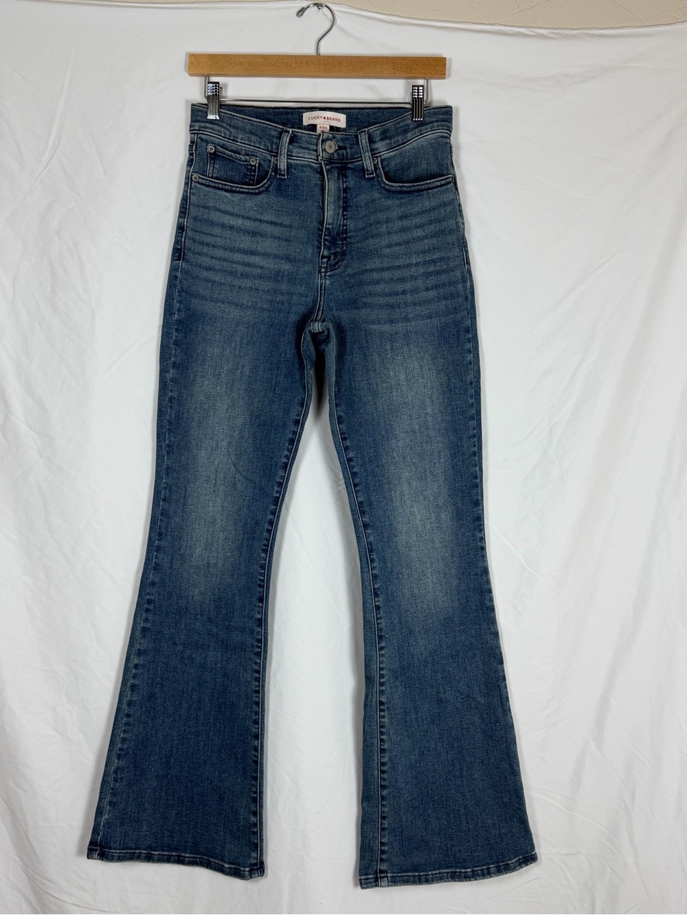 Lucky Brand Dark Blue High-Rise Flare Jeans